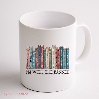 I'm With The Banned Book Coffee Mug back