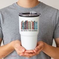I'm With The Banned Book Tumbler thumb 2