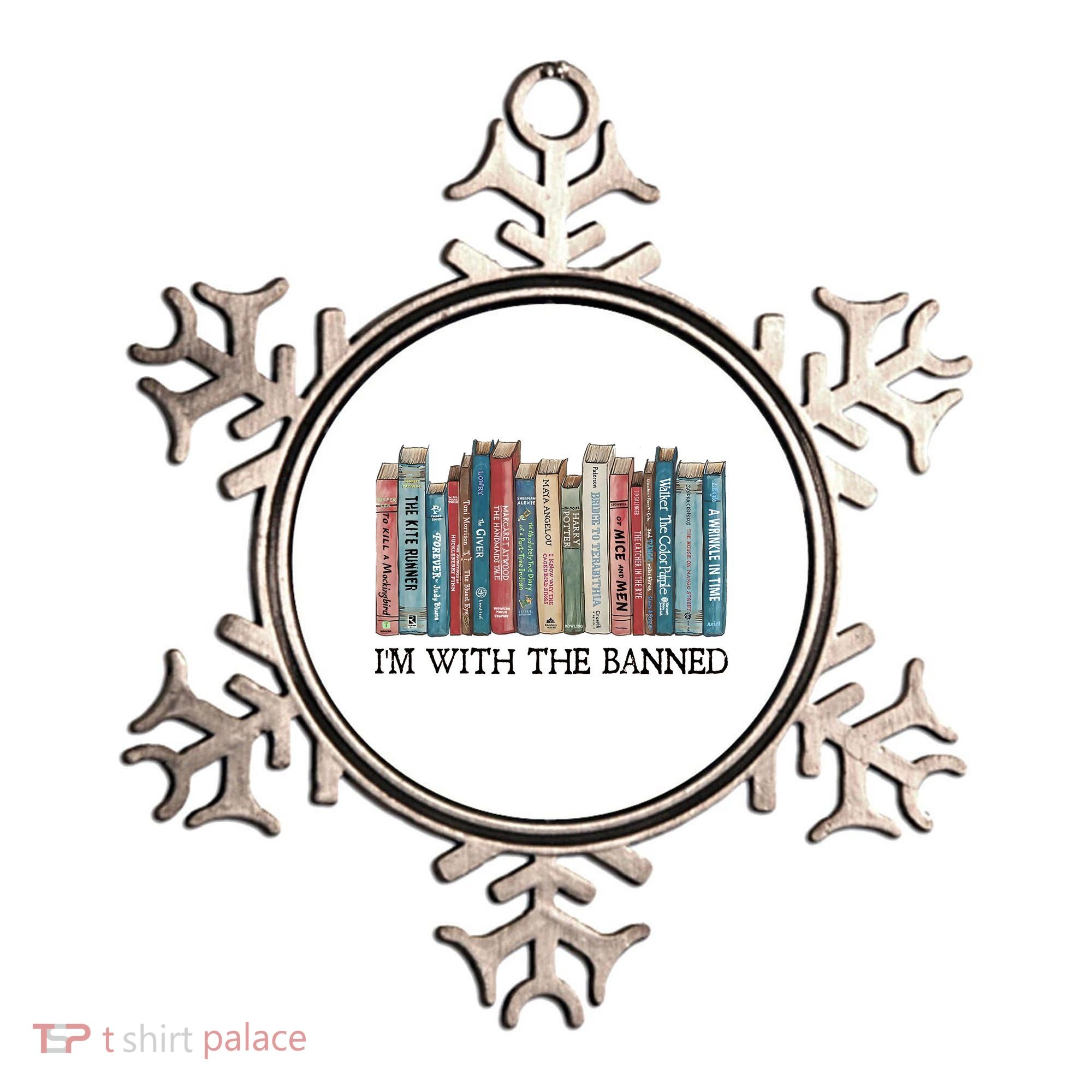 I'm With The Banned Book Ornament