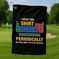 I Wear This Periodically Retro Chemistry Golf Towel thumb 1