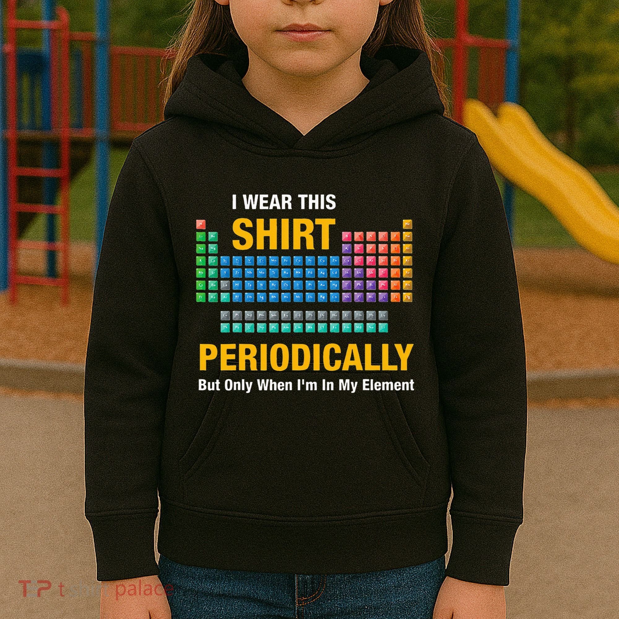I Wear This Periodically Retro Chemistry Kids Hoodie
