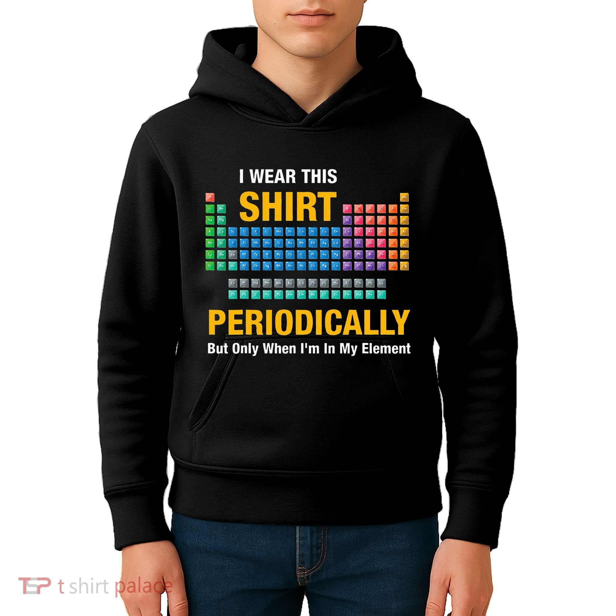 I Wear This Periodically Retro Chemistry Kids Hoodie