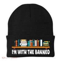 Im With The Banned Librarian Books Bookworm Beanie thumb 0