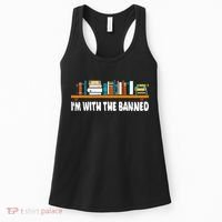 Im With The Banned Librarian Books Bookworm Women's Tank Top thumb 0