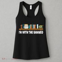 Im With The Banned Librarian Books Bookworm Women's Tank Top thumb 3
