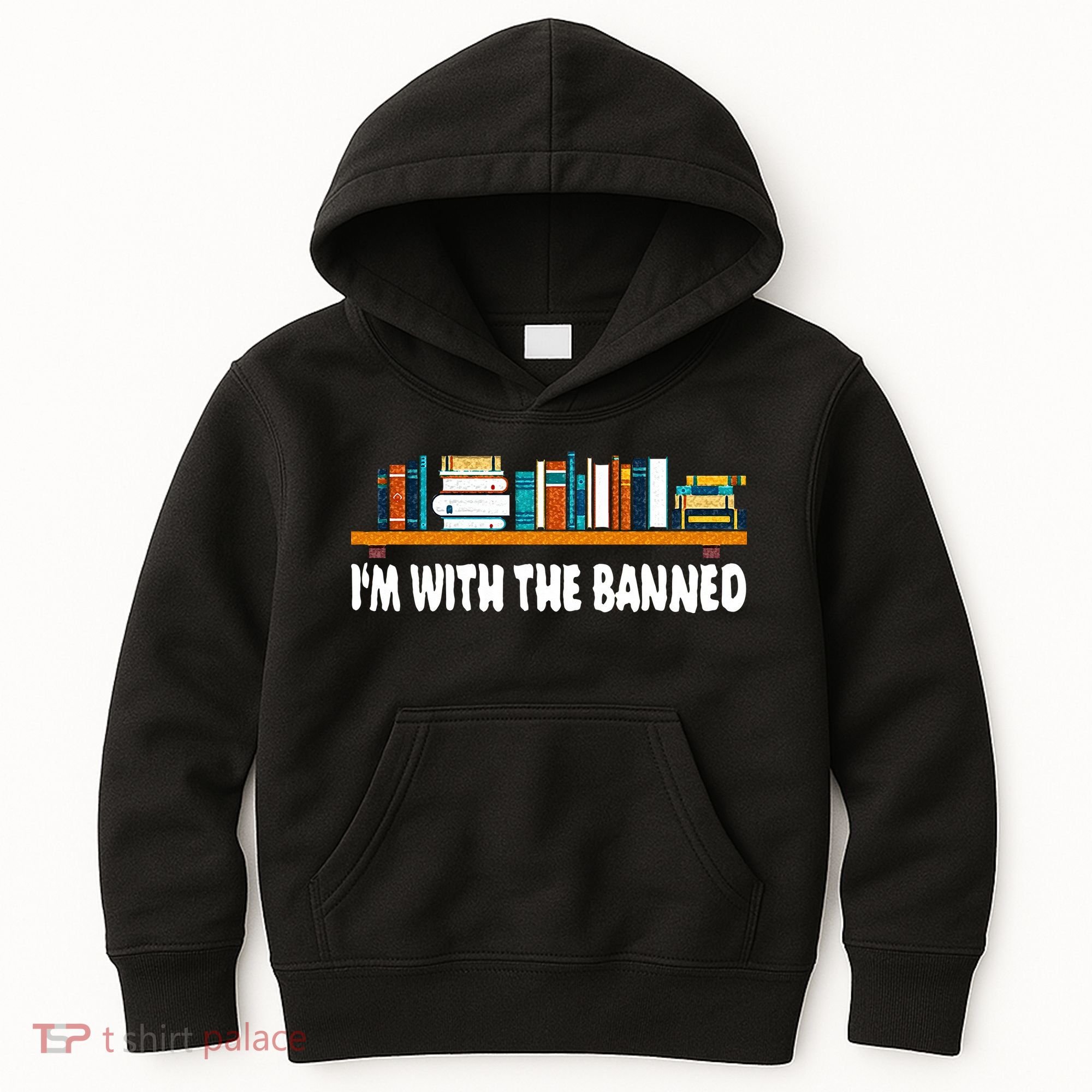 Im With The Banned Librarian Books Bookworm Kids Hoodie