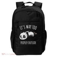 It's Way Too Peopley Outside Panda Gift Backpack thumb 0