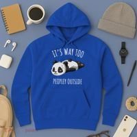 It's Way Too Peopley Outside Panda Gift Hoodie thumb 3
