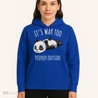 It's Way Too Peopley Outside Panda Gift Hoodie thumb 5