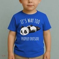 It's Way Too Peopley Outside Panda Gift Toddler T-Shirt thumb 2