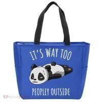 It's Way Too Peopley Outside Panda Gift Tote Bag thumb 0