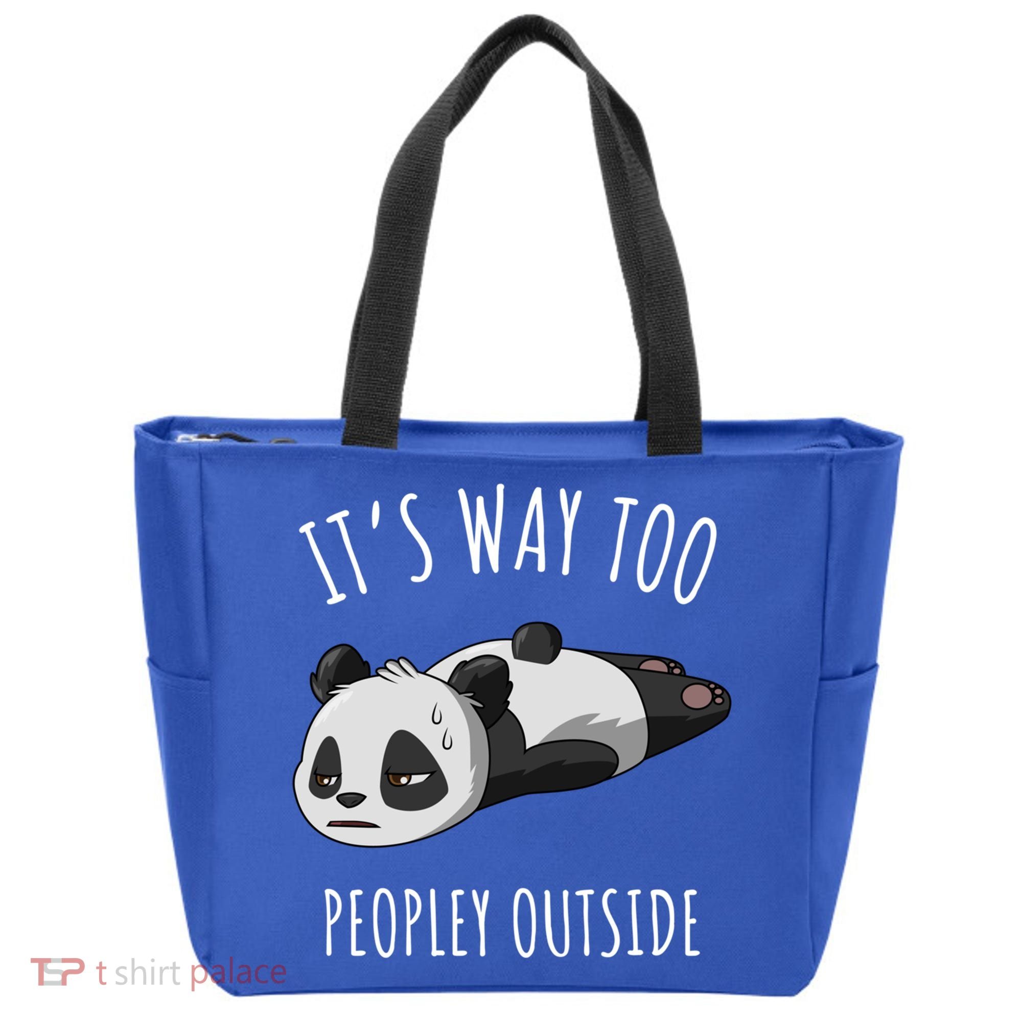 It's Way Too Peopley Outside Panda Gift Tote Bag