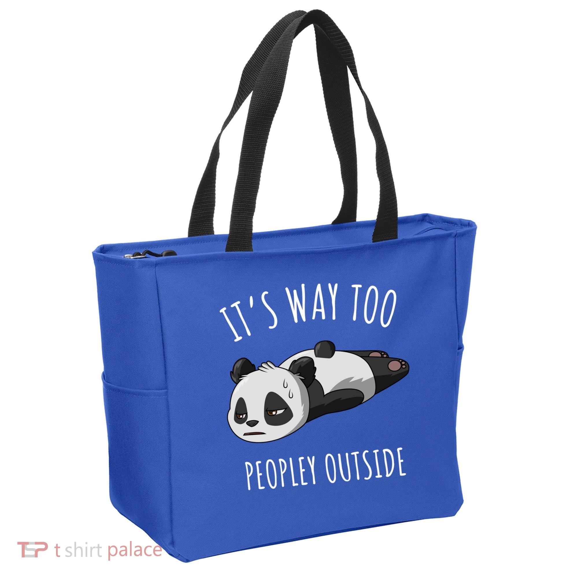 It's Way Too Peopley Outside Panda Gift Tote Bag