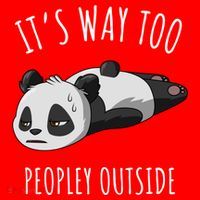 It's Way Too Peopley Outside Panda Gift Santa Hat thumb 1