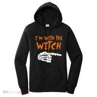 Im With The Witch Funny Matching Halloween Couples Costume Gift Women's Hoodie thumb 0