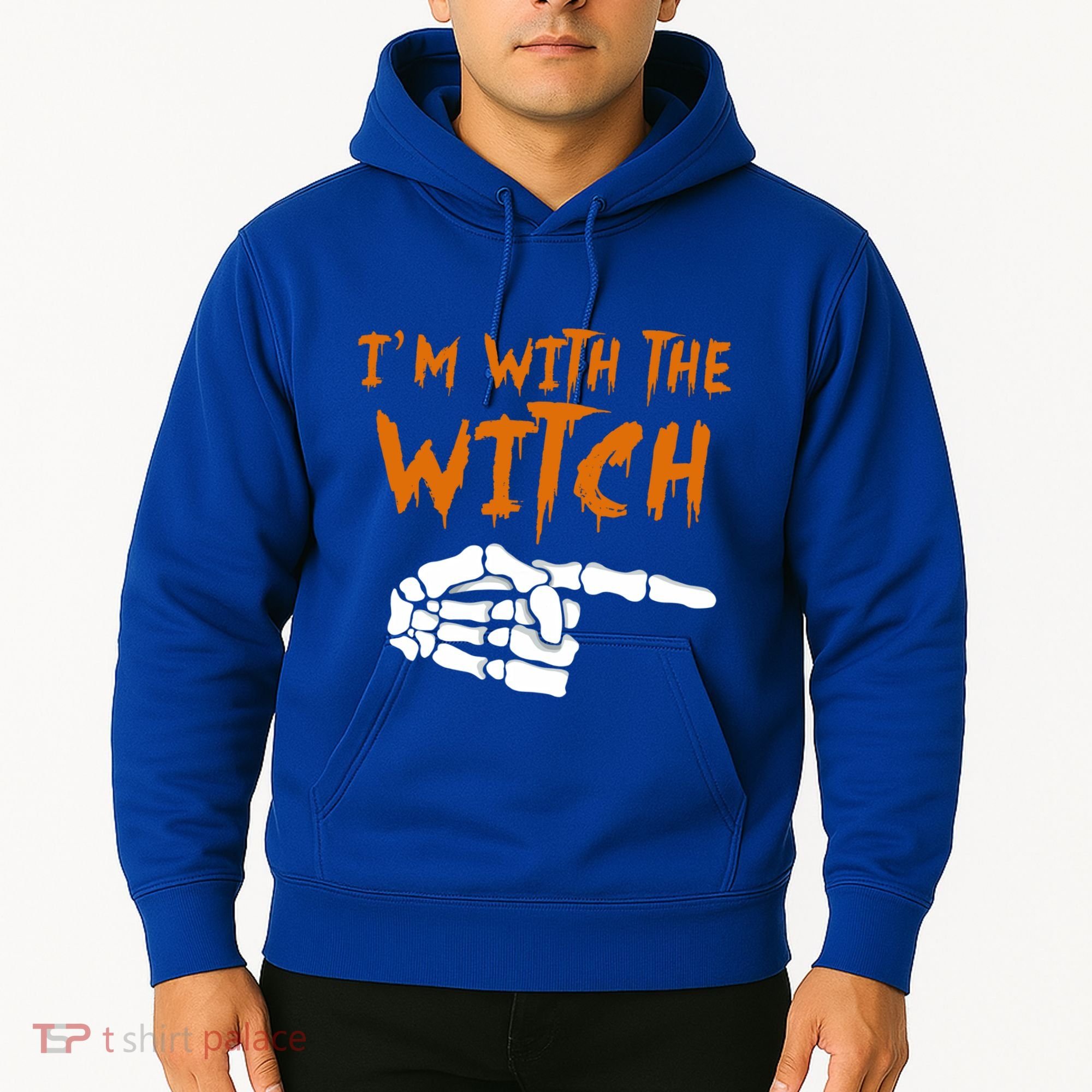 Im With The Witch Funny Matching Halloween Couples Costume Gift Hoodie