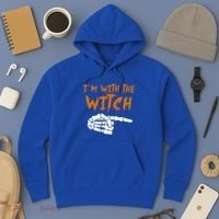 Im With The Witch Funny Matching Halloween Couples Costume Gift Hoodie thumb 3