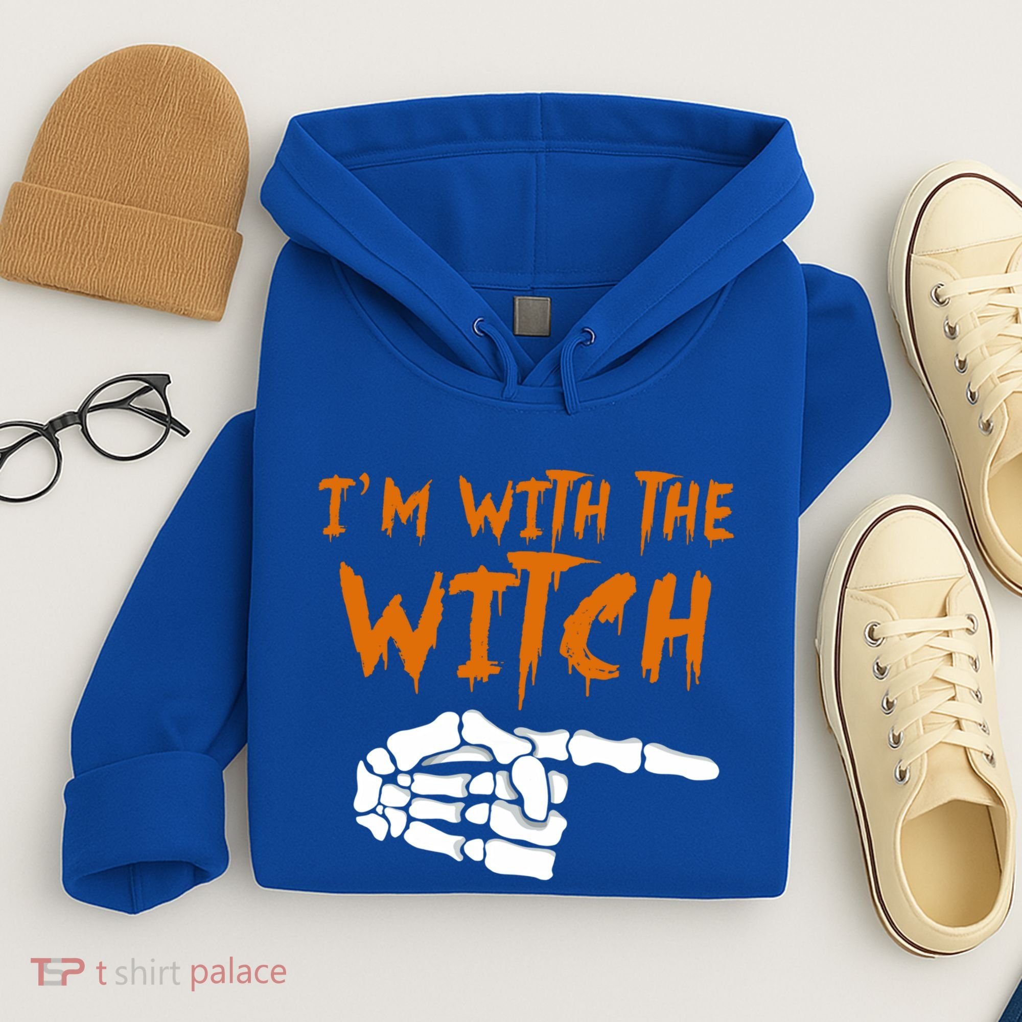 Im With The Witch Funny Matching Halloween Couples Costume Gift Hoodie