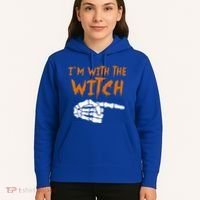 Im With The Witch Funny Matching Halloween Couples Costume Gift Hoodie thumb 5