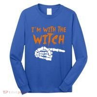 Im With The Witch Funny Matching Halloween Couples Costume Gift Long Sleeve Shirt thumb 0