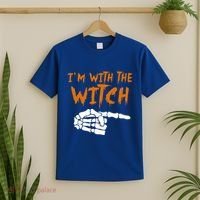 Im With The Witch Funny Matching Halloween Couples Costume Gift T-Shirt thumb 2