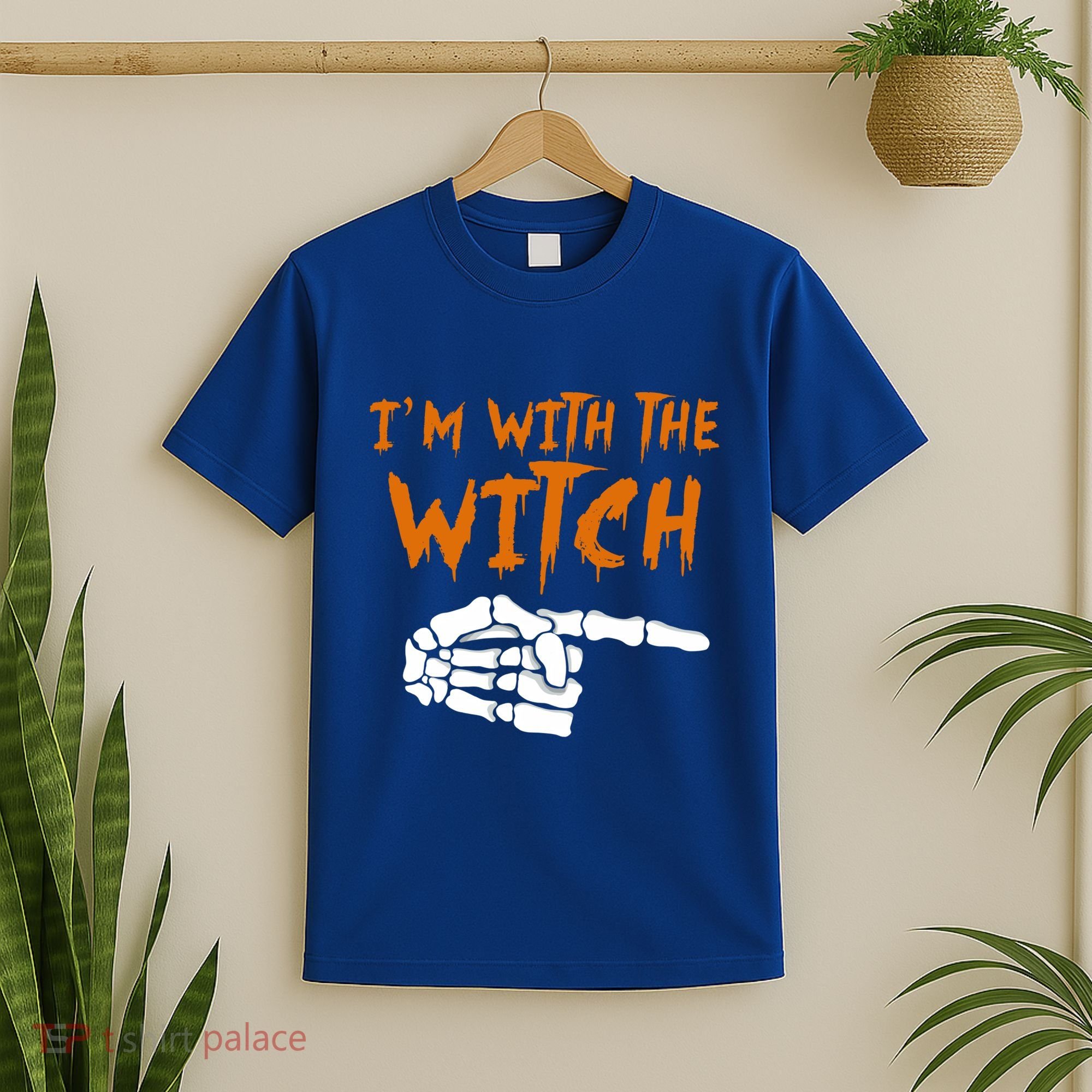 Im With The Witch Funny Matching Halloween Couples Costume Gift T-Shirt