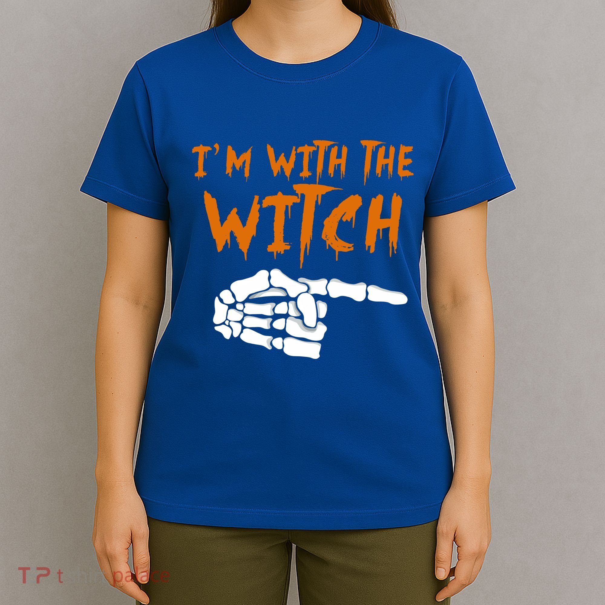 Im With The Witch Funny Matching Halloween Couples Costume Gift T-Shirt