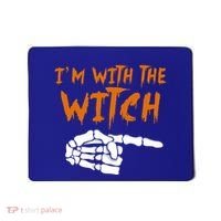 Im With The Witch Funny Matching Halloween Couples Costume Gift Mousepad thumb 0