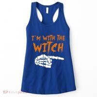 Im With The Witch Funny Matching Halloween Couples Costume Gift Women's Tank Top thumb 0