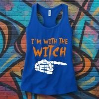 Im With The Witch Funny Matching Halloween Couples Costume Gift Women's Tank Top thumb 3