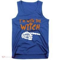 Im With The Witch Funny Matching Halloween Couples Costume Gift Tank Top thumb 0