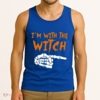 Im With The Witch Funny Matching Halloween Couples Costume Gift Tank Top thumb 3