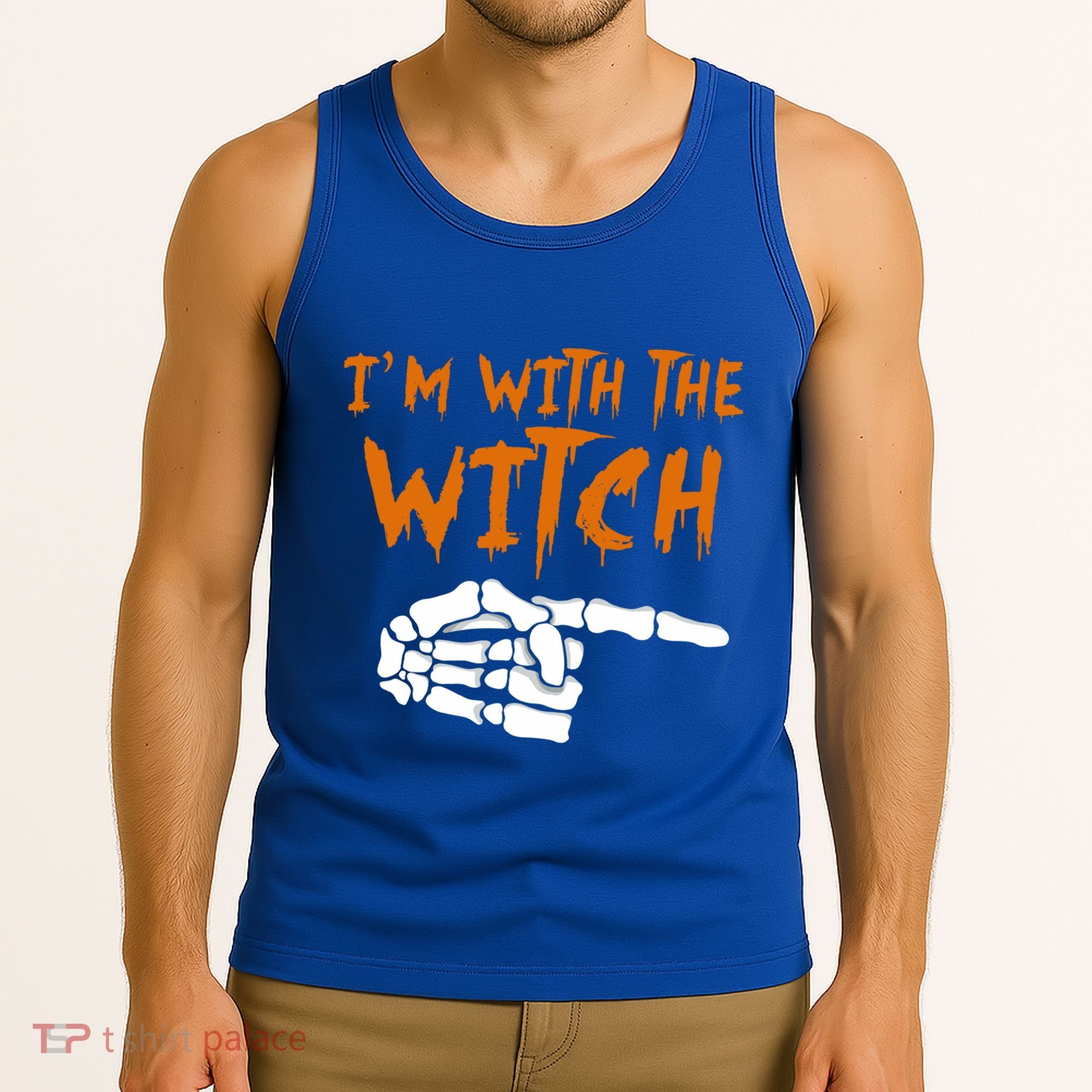 Im With The Witch Funny Matching Halloween Couples Costume Gift Tank Top
