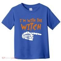Im With The Witch Funny Matching Halloween Couples Costume Gift Toddler T-Shirt thumb 0