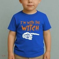 Im With The Witch Funny Matching Halloween Couples Costume Gift Toddler T-Shirt thumb 2