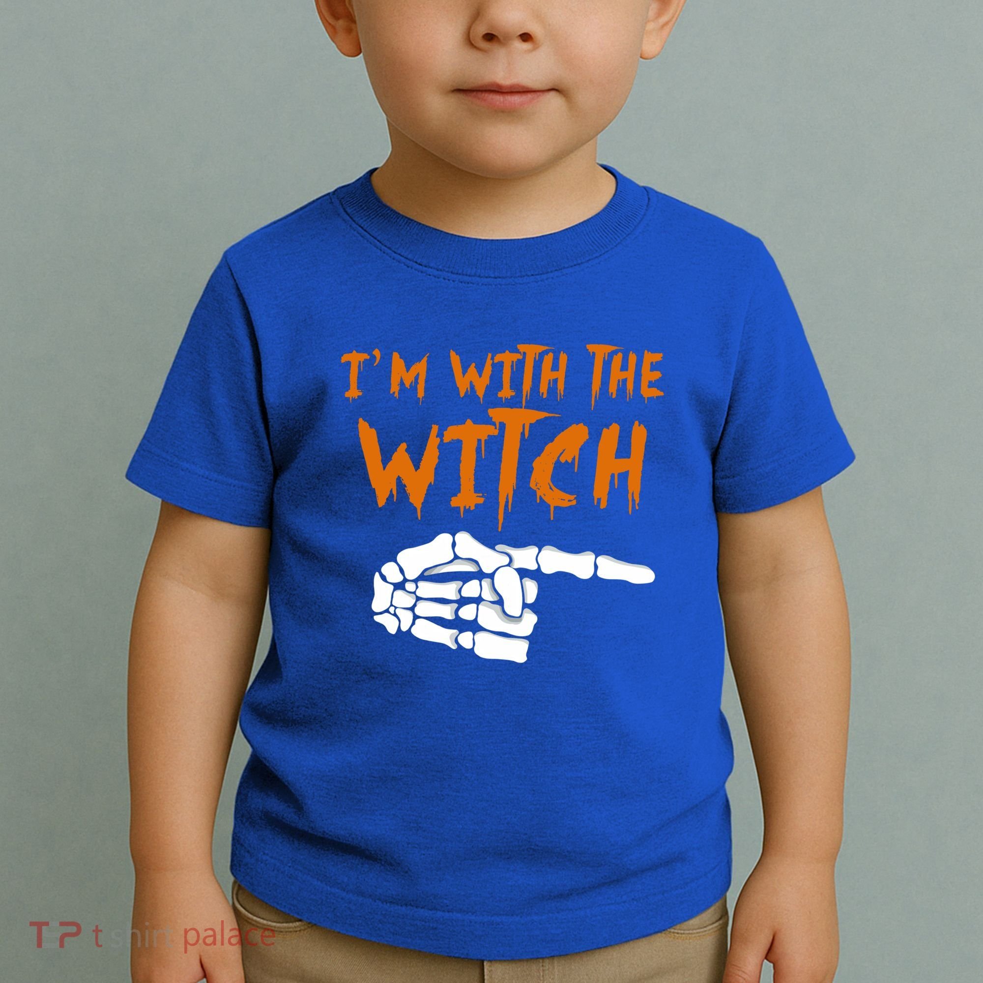 Im With The Witch Funny Matching Halloween Couples Costume Gift Toddler T-Shirt