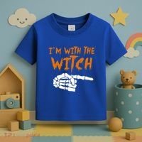 Im With The Witch Funny Matching Halloween Couples Costume Gift Toddler T-Shirt thumb 3