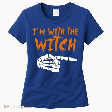 Im With The Witch Funny Matching Halloween Couples Costume Gift Women's T-Shirt