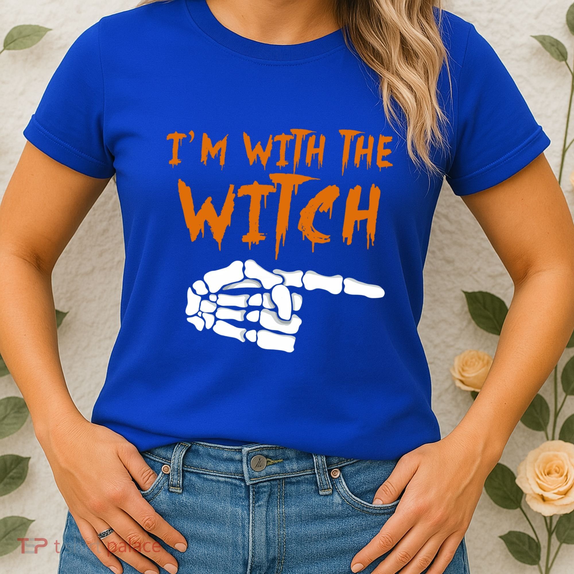 Im With The Witch Funny Matching Halloween Couples Costume Gift Women's T-Shirt