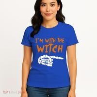 Im With The Witch Funny Matching Halloween Couples Costume Gift Women's T-Shirt thumb 4