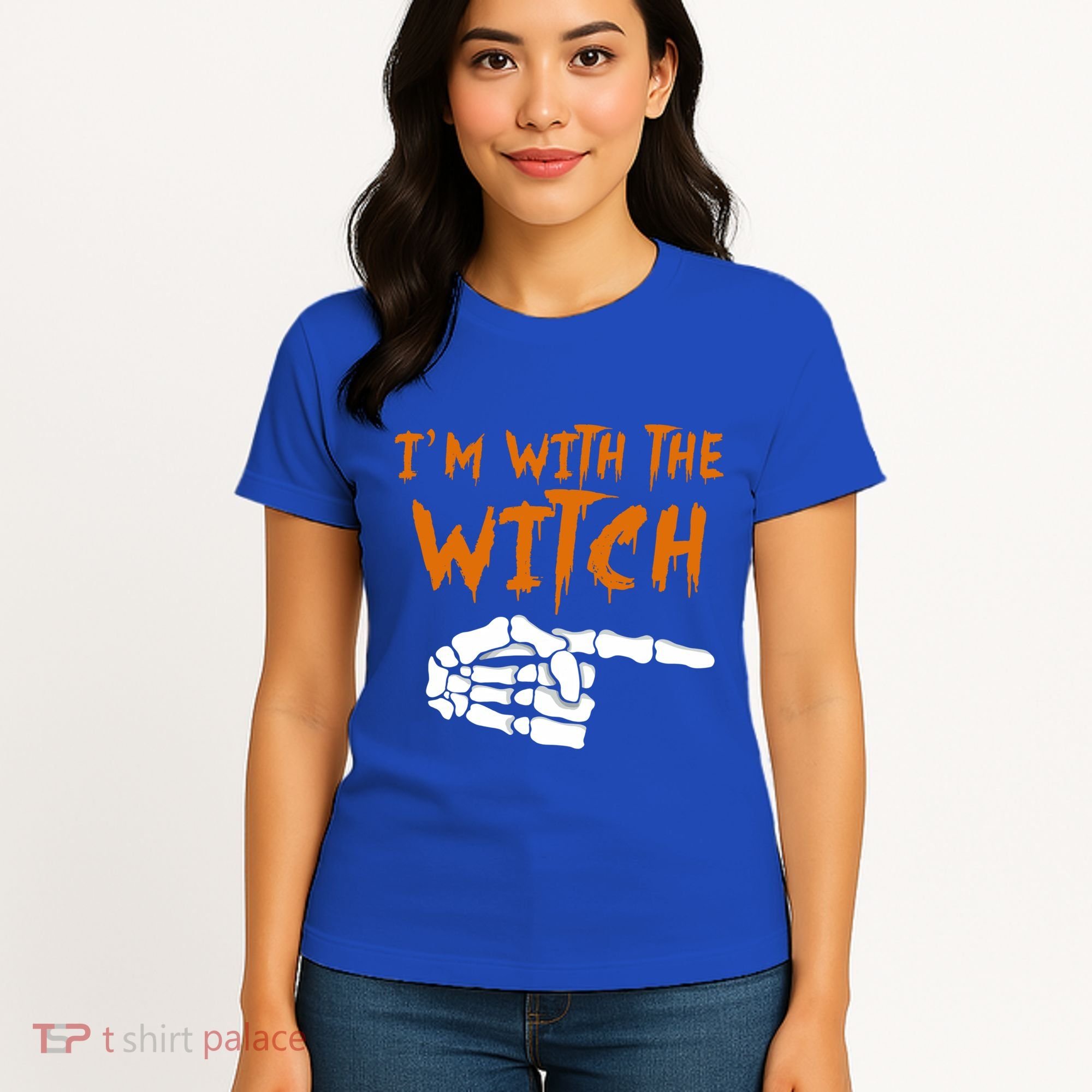 Im With The Witch Funny Matching Halloween Couples Costume Gift Women's T-Shirt