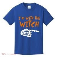 Im With The Witch Funny Matching Halloween Couples Costume Gift Kids T-Shirt thumb 0