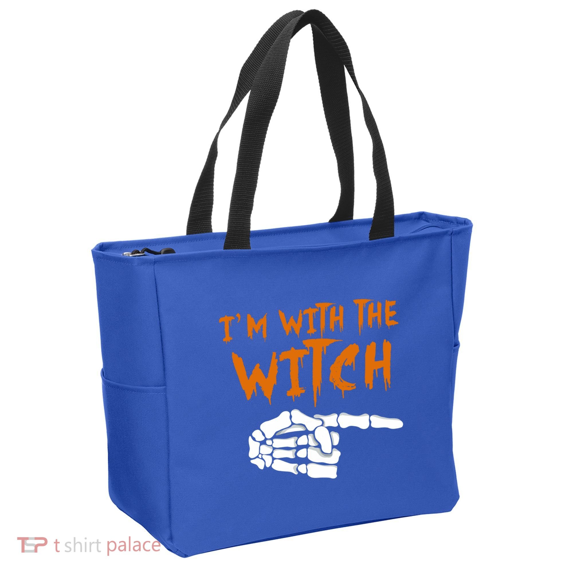 Im With The Witch Funny Matching Halloween Couples Costume Gift Tote Bag