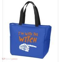 Im With The Witch Funny Matching Halloween Couples Costume Gift Tote Bag thumb 3
