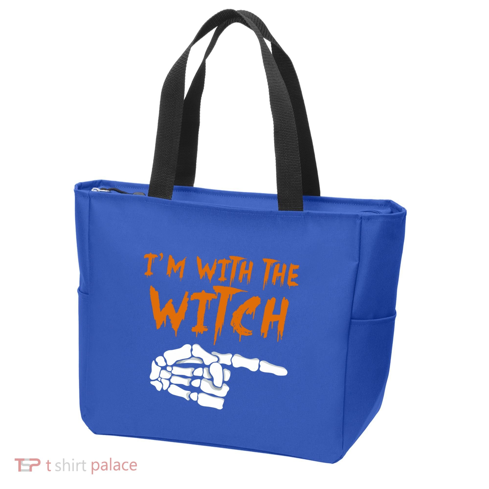 Im With The Witch Funny Matching Halloween Couples Costume Gift Tote Bag