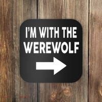 IM With The Werewolf Halloween Costume Coaster thumb 0