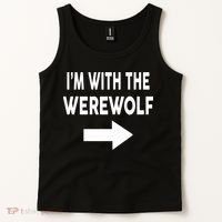 IM With The Werewolf Halloween Costume Tank Top thumb 2