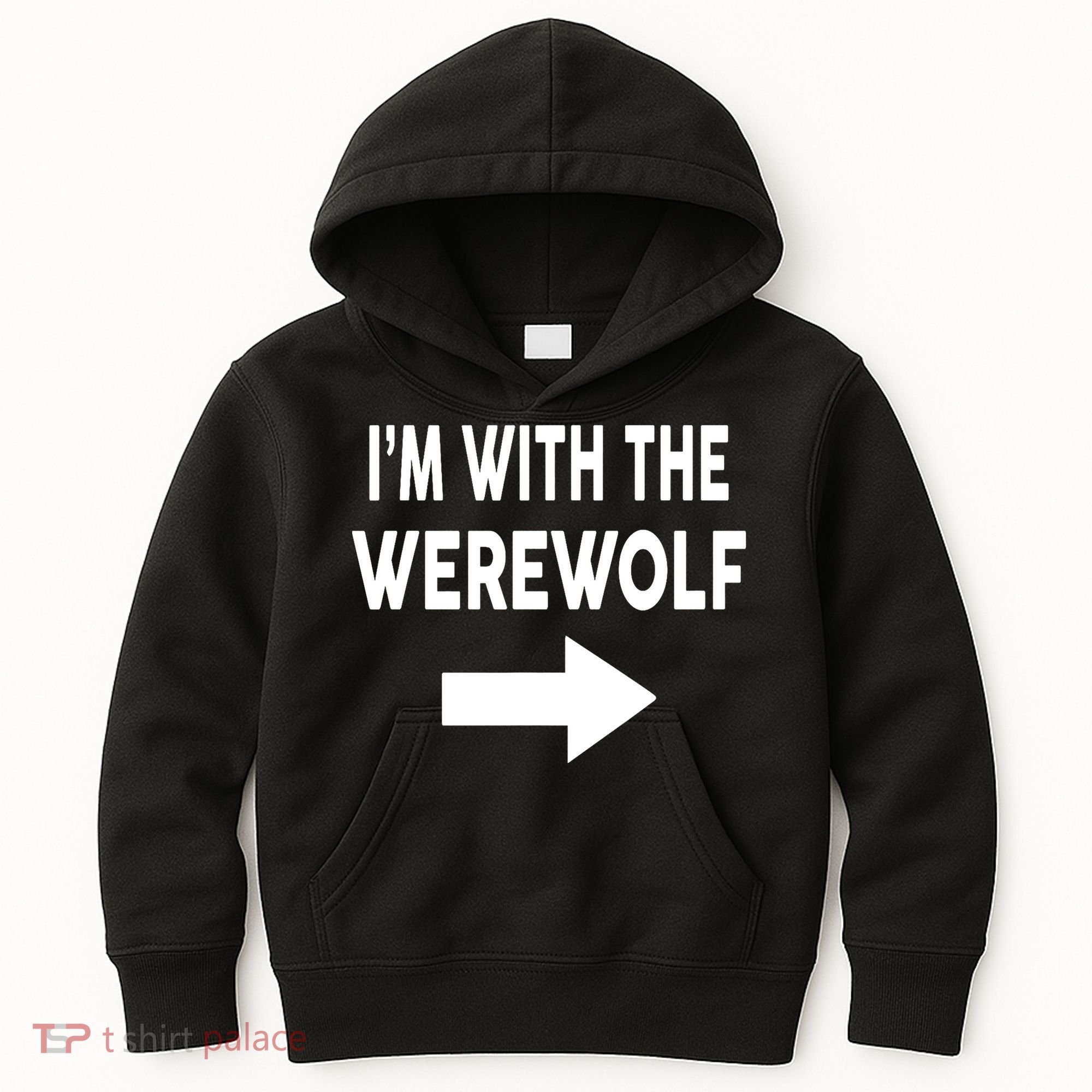 IM With The Werewolf Halloween Costume Kids Hoodie