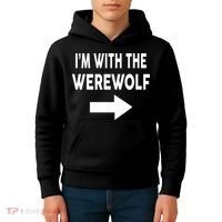 IM With The Werewolf Halloween Costume Kids Hoodie thumb 4
