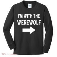 IM With The Werewolf Halloween Costume Kids Long Sleeve Shirt thumb 0